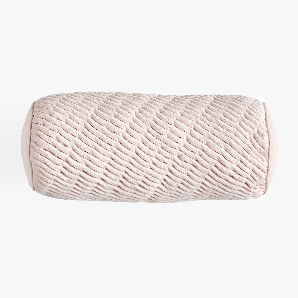 Open Box:  Velvet Ruched Bolster Pillow