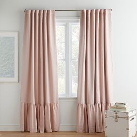 Belgian Linen Ruffle Blackout Curtain