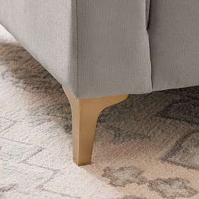 Lustre Velvet Light Gray Avalon Lounge Chair