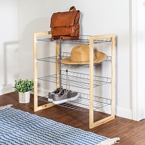 Wood &amp; Metal Storage Shelf