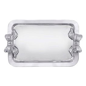 Handcrafted Bow Rectangular Tray (14&quot;x10&quot;)