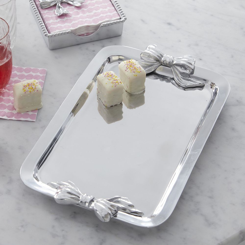 Handcrafted Bow Rectangular Tray (14&quot;x10&quot;)