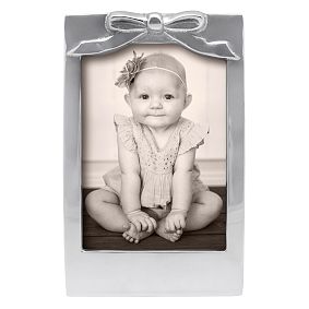 Silver Bow Picture Frame