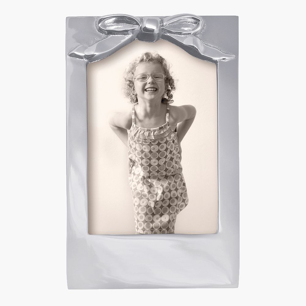 Silver Bow Picture Frame