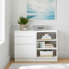 Bowen Double 3-Drawer Storage with Shelves (42")