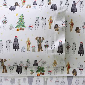 Star Wars™ Holiday Organic Sheet Set Pottery Barn Teen - Main Image