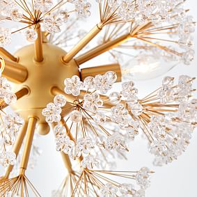 Monique Lhuillier Crystal Flowers Chandelier (16&quot;)