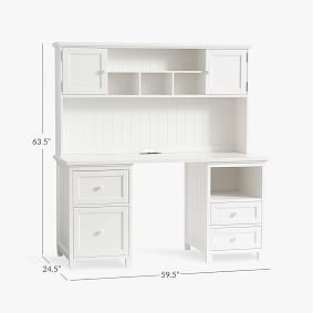 Beadboard Smart&trade; Storage Hutch Desk (59.5&quot;)