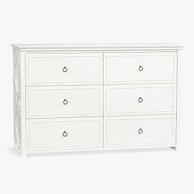 Evie 6-Drawer Wide Dresser (56w x 20d&quot;)