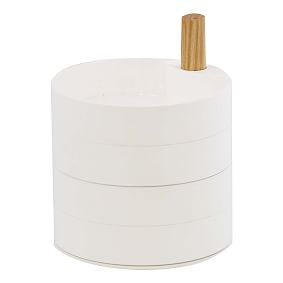 Yamazaki Tosca 4 Tier Jewelry Tray, White