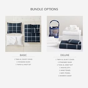 Windowpane Twin XL Duvet Bundle