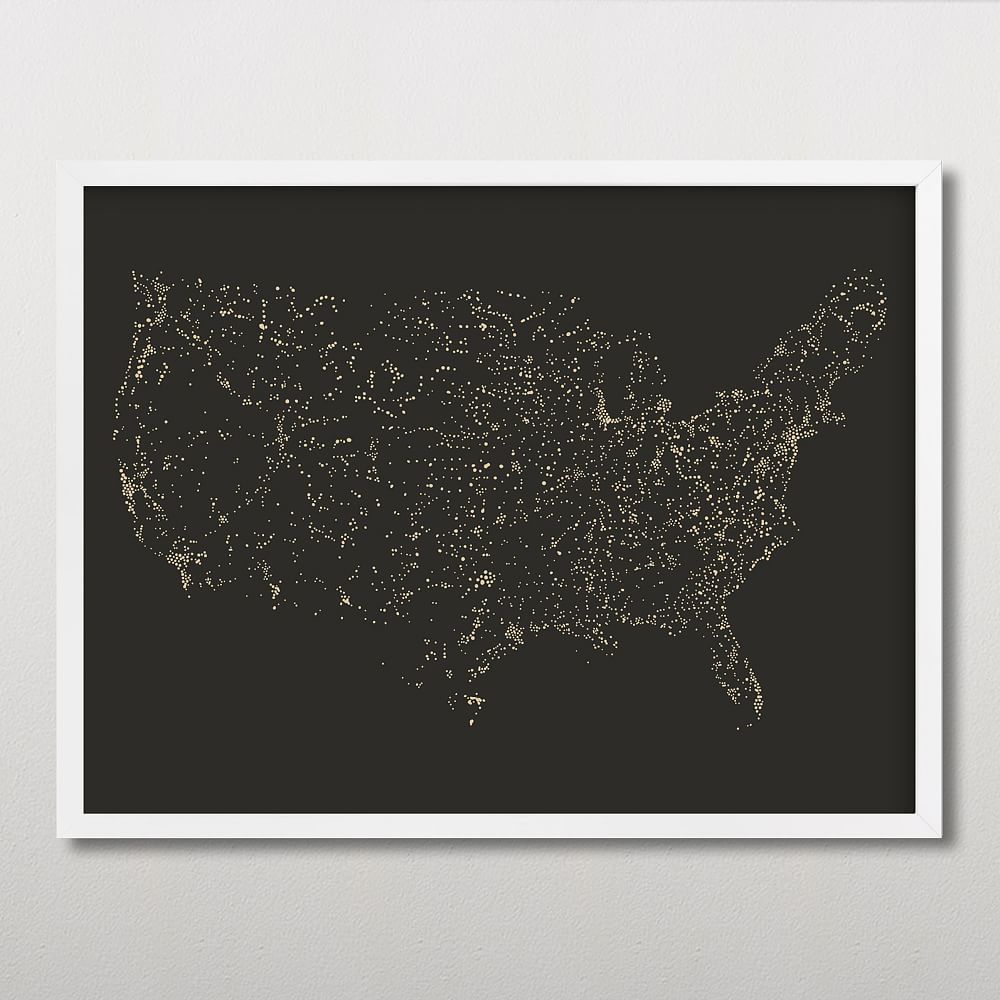 Minted&#174; USA Night Sky Map Framed Art by Jessie Steury