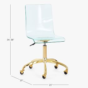 Mint Acrylic Swivel Desk Chair