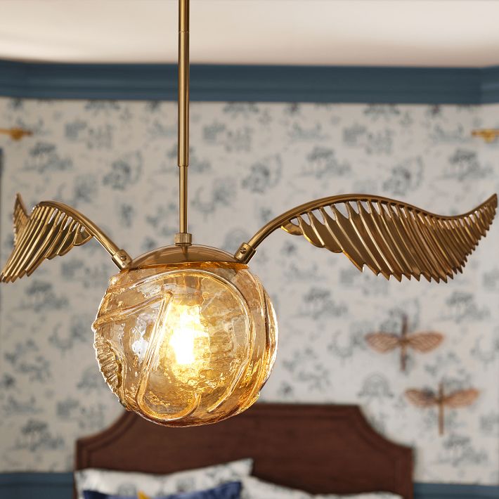 Harry Potter™ Golden Snitch™ Glass Globe Pendant Pottery Barn Teen