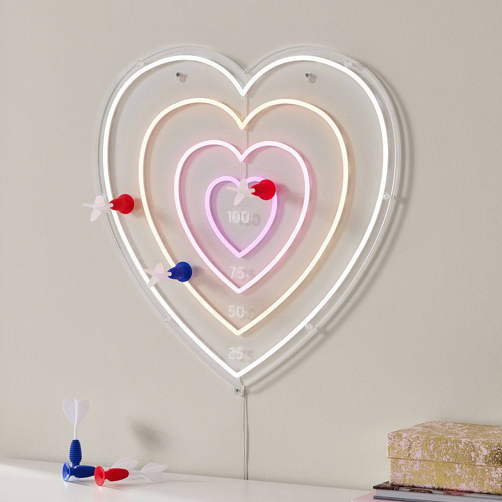 Heart Dartboard Neon