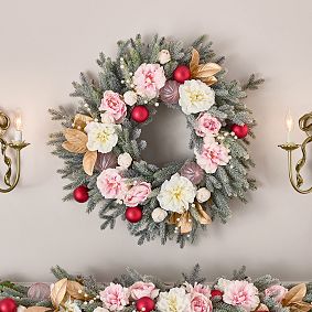 LoveShackFancy Floral Seasonal Wreath (29&quot;)