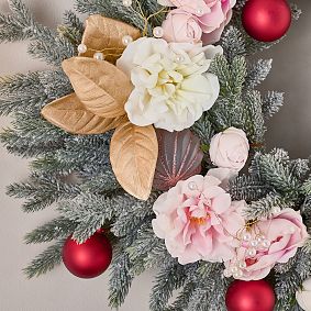 LoveShackFancy Floral Seasonal Wreath (29&quot;)