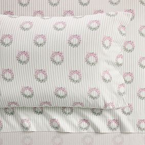 Georgia Wreath Flannel Sheet Set