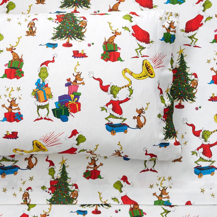 Dr. Seuss's The Grinch™ Flannel Sheet Set | Pottery Barn Teen