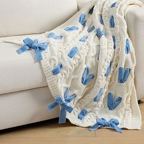 LoveShackFancy Knit Ribbon Throw