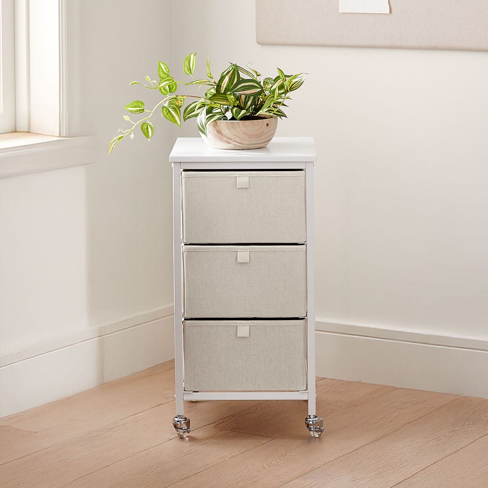 Rolling 3-Drawer Cart