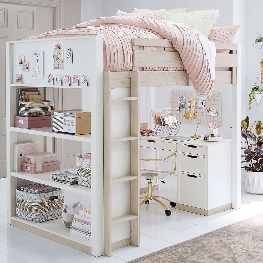 Rhys Loft Bed with Desk Set