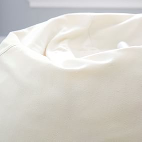 Chenille Washed Ivory Bean Bag Chair