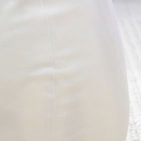 Chenille Washed Ivory Bean Bag Chair