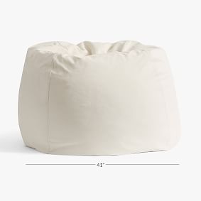 Chenille Washed Ivory Bean Bag Chair