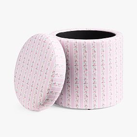 LoveShackFancy Round Storage Ottoman - Thumbnail 3
