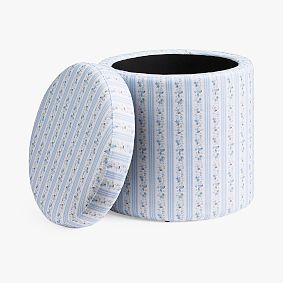 LoveShackFancy Round Storage Ottoman - Thumbnail 2