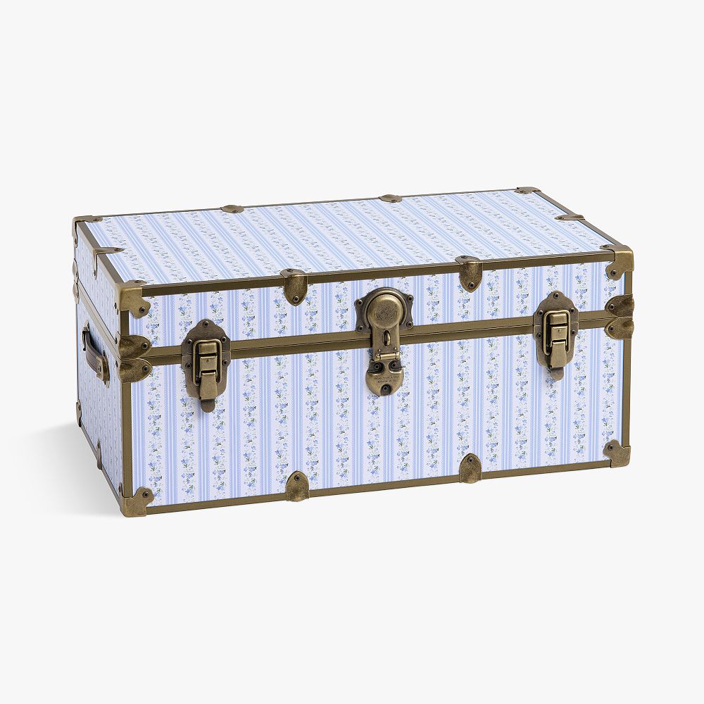 LoveShackFancy Palace Walls Standard Dorm Trunk (32") - Blue
