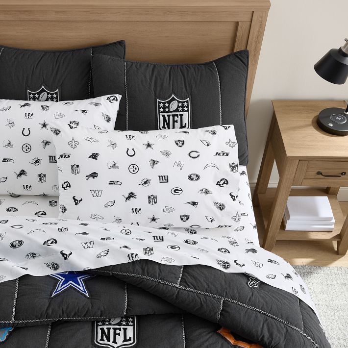 NFL Logo Sheet Set – Soft Cotton Bedding Pottery Barn Teen
