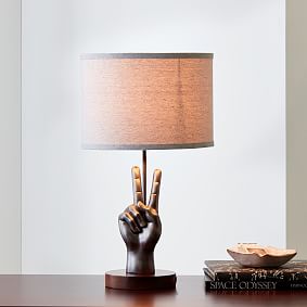 Peace Sign Table Lamp with USB