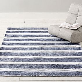 Striped Washable Rug, 4x6