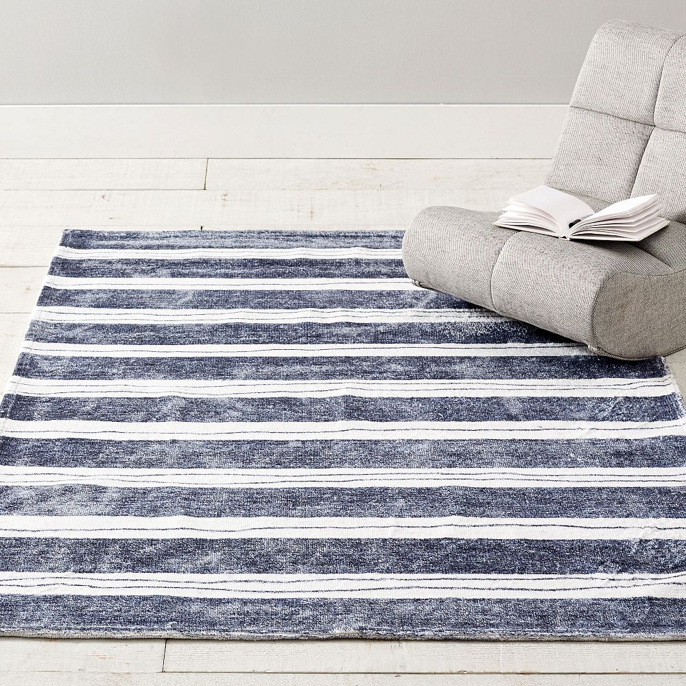 Striped Washable Rug, 4x6