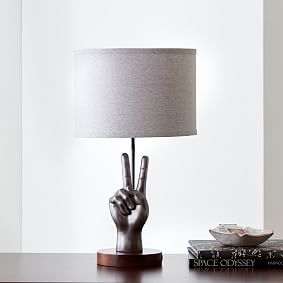 Peace Sign Table Lamp with USB