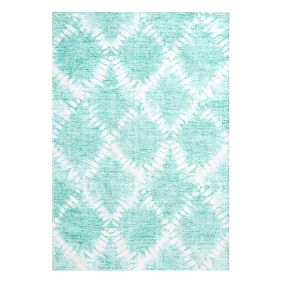 Tie-Dye Lattice Washable Rug, 4x6