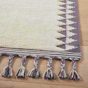 Asher Tassel Wool Rug - Fig