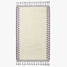 Asher Tassel Wool Rug - Fig