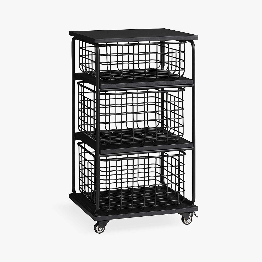 Open Box: Metal Grid Storage Cart (16&quot;x28&quot;)