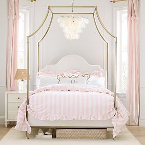 Cabana Stripe Smock Top Light-Filtering Curtain
