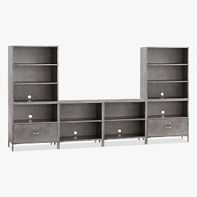 Locker Mixed Cubby Media Set with Drawers (120")