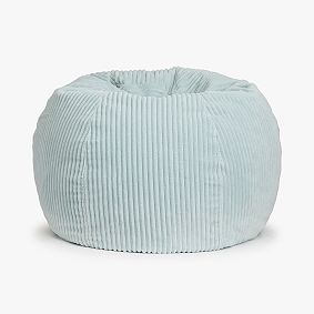Chamois Porcelain Blue Bean Bag Chair