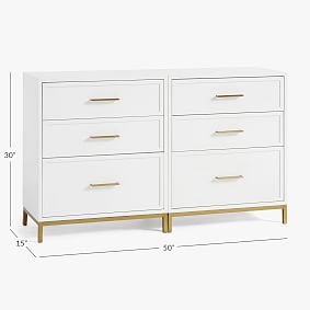 Blaire 3-Drawer Storage Cabinet, Set of 2 (50&quot;)