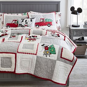 Disney Mickey Mouse Holiday Reversible Patchwork Quilt