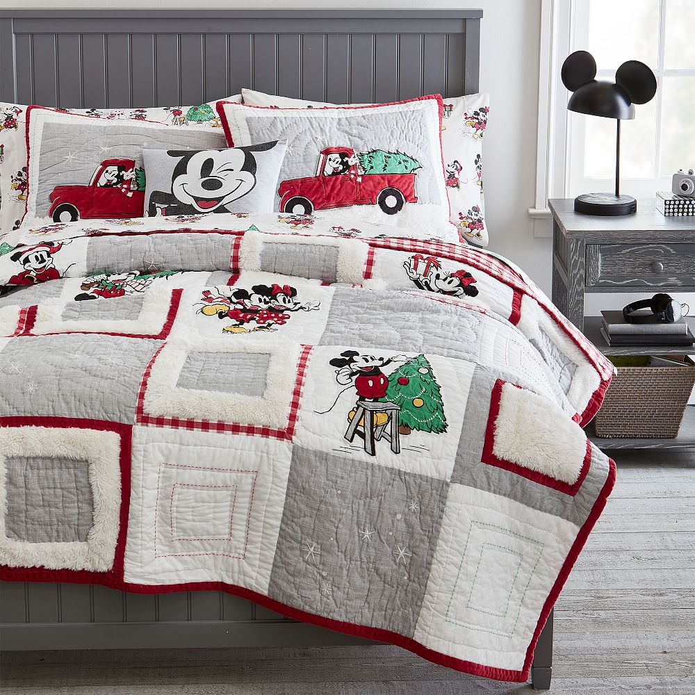 Disney Mickey Mouse Holiday Reversible Patchwork Quilt
