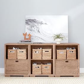 Callum Triple Mixed Shelf Low Storage Cabinet (75&quot;)