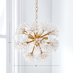 Monique Lhuillier Crystal Flowers Chandelier (16&quot;)