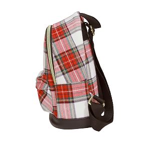 On The Go Red Plaid Backpack